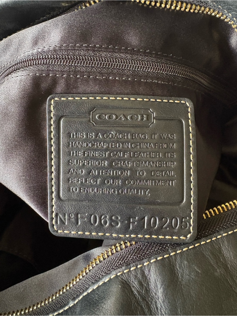 Coach Black Leather Shoulder Bag - Picture 6 of 6